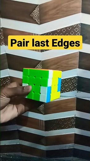 HOW To pair Last Two edges Of a 4x4 Rubiks cube. Paired in only 9 Moves.