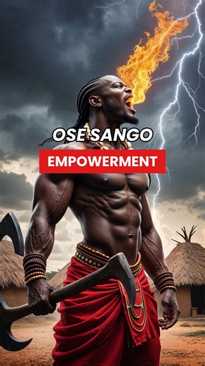 Ose Sango - Invoking The Energy Of Shango To Crush Obstacles & Negativity I am supported by Sango, the spirit of thunder, lightning and fire. The power that is within me is stronger than any negative energy in my path. Whatever obstacles, fear and anxiety are placed in my way have already been burned to ashes. I call on the energy of Sango, Arabambi, ina loju ina lenu, oko Oya to strike down my enemies to smithereens and scorch any obstacles knowingly or unknowingly placed in my way. As I stride