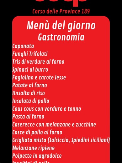 Guarda cosa ti aspetta oggi Piatti freschi, fatti al momento e pieni di gusto! Passa da noi e scegli la tua specialità preferita. #MenùDelGiorno #Coop #Negozio #Gastronomia #deltarune