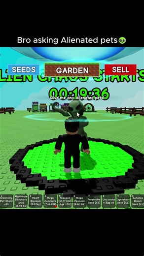 Adrian’s Alien Update Got Us Grinding 60 Minutes 😭#roblox #growagarden #alienevent