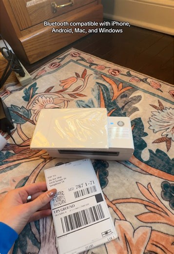 If you ship orders from home, this printer will change your life. No ink, no hassle, just plug in, connect, and print. Small-business girlies, thank me later! 💗📦 ⸻ #smallbusinessfinds #tiktokmademebuyit #shippingpackaging #smallbusinessowner #packorderswithme