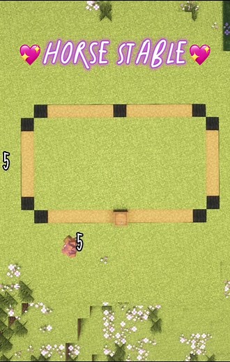 Minecraft Horse Stable Tutorial: Create a Pink Barn