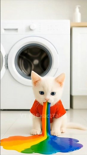 She Put the Baby Kitten in Washing Machine 😭 #ai #cat #washingmachine #emotional