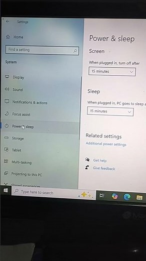 cara menonaktifkan power & sleep . screen power off after di windows 10
