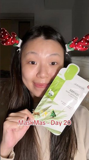 MASKMAS DAY 20 🎄✨ | mediheal teatree essential mask #vlogmas #kbeautyskincare #koreanmask #skincare