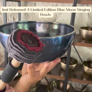 “Blue moon bowl is simply magical, The blue moon bowl is a precious work of musical healing sound art, no collection should be without one” – Linda H. In this second run, The Ohm Store has crafted Eight Blue moon Singing Bowls. Beyond being an exquisite, easy playing Sound Bowl that is guaranteed to last beyond your lifetime, The Look of this bowl has been created for you, to be inspired. It’s not painted, it’s achieved through a proprietary finishing process, replete with the phases of the moon
