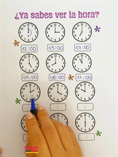 ⏰Aprende a ver la hora⏰ | Aprende con Yes