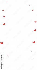 4k hand drawing animated little red hearts random move. Love vertical frame. Decorative minimal valentines cute borders. I like you live wallpaper. Simple Happy Valentines card. Doodle draw fly heart Stock Video