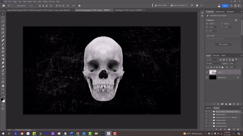 Photoshop: How to create a spray paint grunge effect!