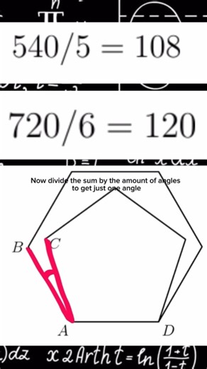 Angle difference between a Pentagon and a Hexagon #maths #mathematics #school #science