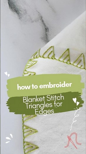 Blanket Stitch Triangles Made Easy #Embroidery