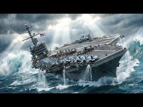 How US Aircraft Carriers Handle MONSTER Storms While Launching Jets at Sea
