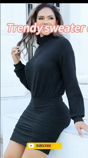 Women’s Long Sleeve Pullover Sweater Dress | Cute & Comfy Bodycon Winter Outfit