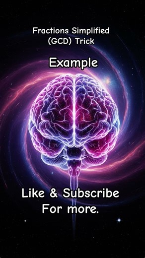 Fractions Simplified (GCD) trick #mathtricks #simple #mathshorts