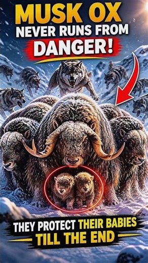 Musk Ox Never Runs From Danger 😳 #shorts #facts