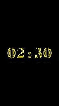 SILENT - 2 Minute and 30 Second Countdown Timer - Neon - Yellow