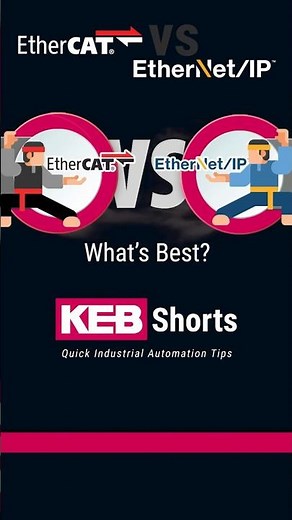 What's the difference? EtherCAT vs EthernetIP | KEB #shorts