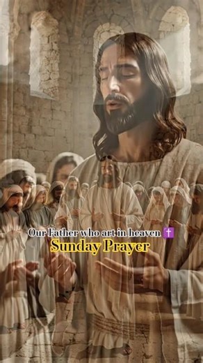 "🌄 Divine Sunday Prayer ✨ Finding Peace and Light with Jesus."