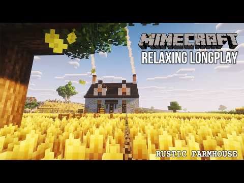 Minecraft Relaxing Longplay - Building a Rustic Farmhouse (No Commentary)