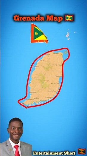 Grenada Maps 🇬🇩 Population: ~126,000 (2025 est.) Area: ~348 km² (134 sq mi) #grenada #map #history