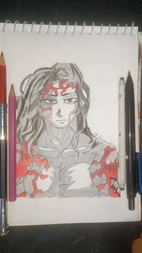 Drawing Muzan last form😈 #shorts #viral #trending