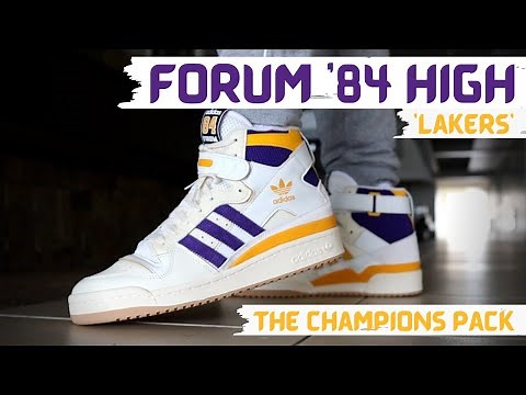 Such A Great Retro Vibe! Adidas Forum '84 High Champions Pack 'Lakers' Detailed Review!