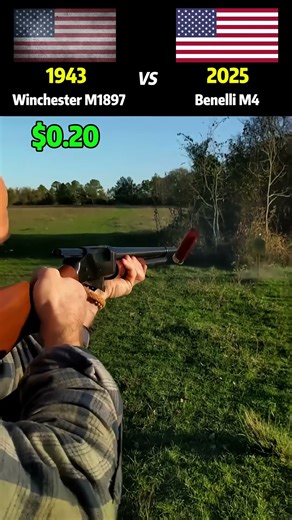 Winchester M1897 (WW1/WW2) vs Benelli M4 (Modern ) — Cost Per Shot Comparison