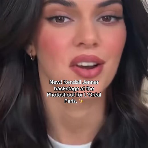 Kendall Jenner Backstage at L’Oréal Paris Photoshoot