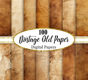 Vintage Old Paper Texture, Digital Paper, Background, Scrapbook Papers - Etsy