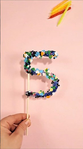 How to make an easy cake number 🎂🎉 #DIY #creativecrafts #papercraft