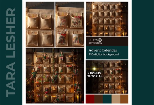 Advent Calendar: Christmas Composite Background Photoshop (digital Download) - Etsy