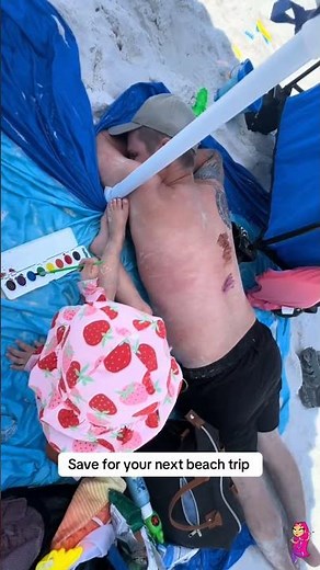 The best toddler beach hack! ✨️ momlife heart full ❣️ #momlifeheartfull