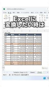 How to convert PDF to Excel