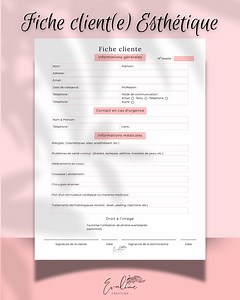 Client/client Sheet Aesthetics Individual Profile to Print Instant Download Patient Form Consultation Follow-ups and Notes. - Etsy UK