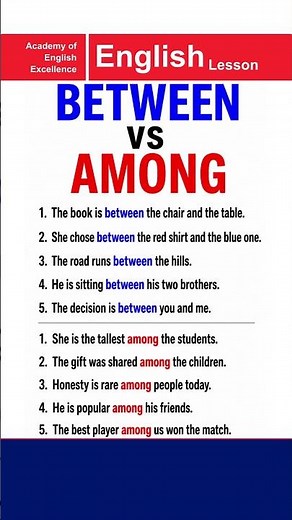 Between Vs Among | Beginners to Advanced Level | Academy of English Excellence #english