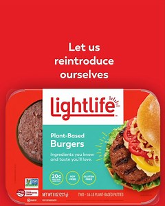 Meet the all-new Lightlife—made with ingredients you know and a taste you’ll love! We’ve remade our products from the ground up with the simplest ingredients, like peas, beets, and coconut oil. We remixed them to be reeeally delicious, and we reinvented our look to match. ⁣⁣⁣ ⁣⁣⁣ Why the change? It’s simple: we know that you don’t want to have to choose between good and good for you. Now, you don’t have to.⁣⁣⁣ ⁣⁣⁣ Look for our new Plant-Based Burger, Ground, Italian Sausage, Bratwurst Sausage, B
