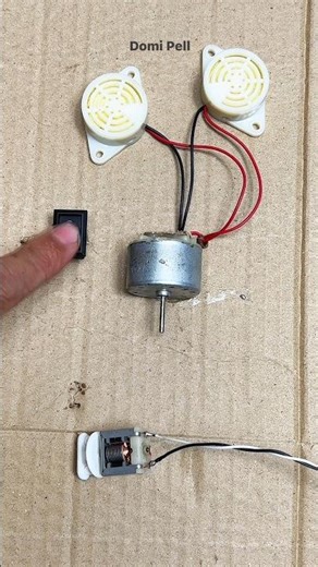 powering buzzer with dc motor #dcmotor #tech #experimnent