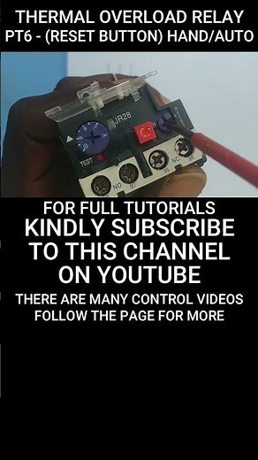 OVERLOAD RELAY PT6 (RESET BUTTON) EXPLAINED #shorts #electrical #electricalengineering