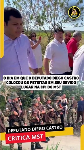 Deputy Diego Castro criticizes MST and reacts to representation in the Federal Public Prosecutor'...