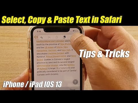 iOS 13: How to Select / Copy and Paste Text From Safari to Other Apps