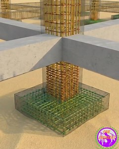Base , Column and Beam 3D modelling #construction #column #like #tiktok #architecturaldesign #share #flowers #civilengineer #civilengineering | CiviL Engineers