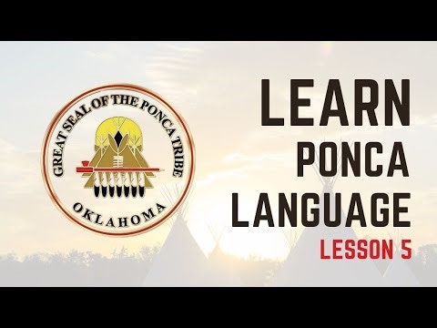 Ponca Language Lesson 5