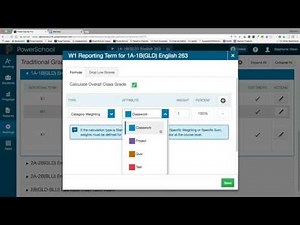 PowerTeacher Pro: Grade and Category Setup