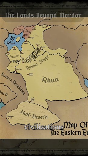 The Lands Beyond Mordor? #Mordor #LOTR #Middleearth #Tolkien #History #Shorts