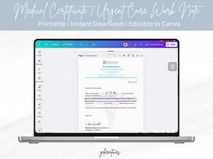 Urgent Care Medical Certificate Template | Printable Doctor’s Note | Editable Sick Note for Work or School | for Medical Practitioners - Etsy Canada