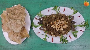 Chim cút bằm xúc bánh đa