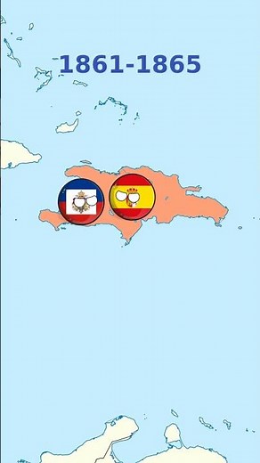 The history of Haiti 🇭🇹 and the Dominican Republic 🇩🇴 #countryballs #history #haiti #dominican #map