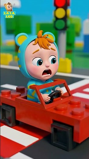 Wheels On The Bus Go Round and Round | Kids Learn Shape | Kids Cartoon Nursery Rhymes #shorts