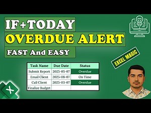 Auto-Flag Overdue Tasks in Excel with IF & TODAY!