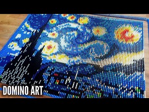 STARRY NIGHT Made From 7,000 DOMINOES | Domino Art